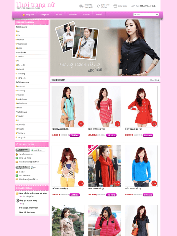 Thiết kế web thời trang – FS24