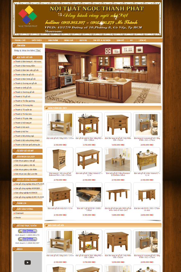 Web Nội thất 01- Web trọn gói giá rẻ
