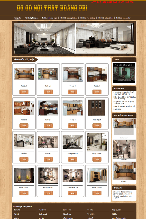 Web Nội thất 03- Web trọn gói giá rẻ