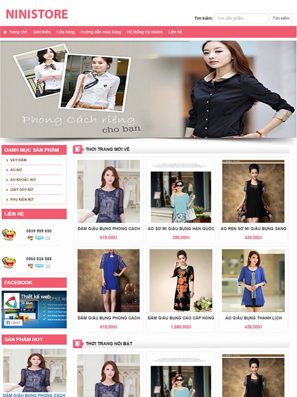 Thiết kế web thời trang - FS27